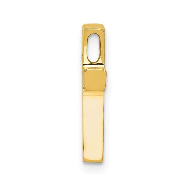 14k Yellow Gold Polished Cross Chain Slide